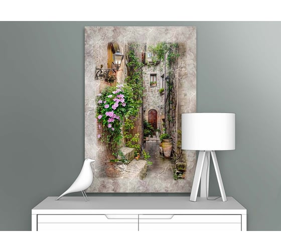 Картина Первое ателье "Узкая улица с кирпичными домами" 60x90 ШxВ ps28593-3