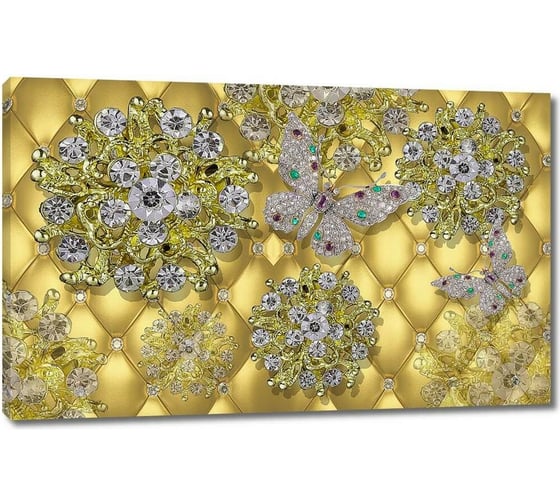 Картина Первое ателье "Цветы бриллианты" 80x50 ШxВ ps94886-4 1