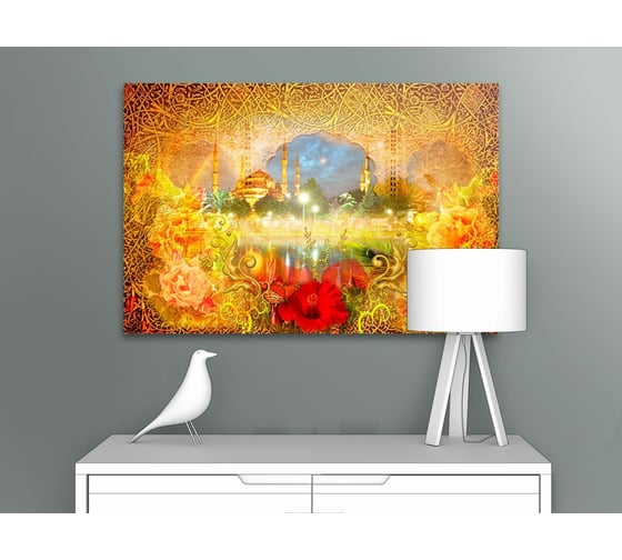 Картина Первое ателье "Яркая абстракция с розами" 35x23 ШxВ ps28586-1