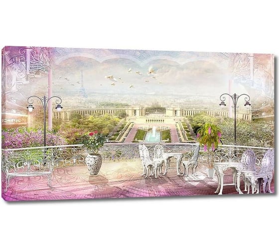 Картина Первое ателье "Уличное кафе на веранде" 80x45 ШxВ ps28614-4 1