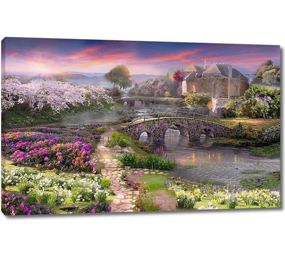 Картина Первое ателье "Сказочный сад в лучах заката" 60x39 ШxВ ps28643-3 1