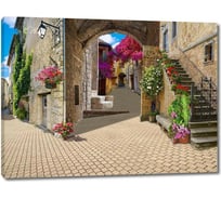 Картина Первое ателье "Солнечный денёк на живописных улочках" 35x26 ШxВ ps28703-1