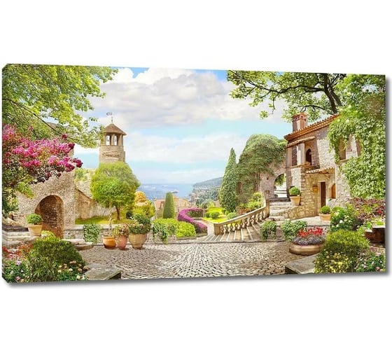 Картина Первое ателье "Солнечная улица с красивой архитектурой" 80x46 ШxВ ps28666-4 1