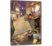 Картина Первое ателье "Улица города в фонарях в вечернее время" 60x90 ШxВ ps28584-3