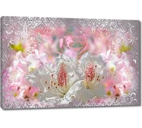 Картина Первое ателье "Цветы на абстрактной картине" 35x23 ШxВ ps28617-1