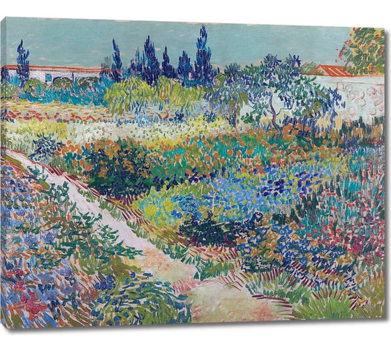 Картина Первое ателье репродукция "Цветущий сад с тропинкой" 60x49 ШxВ ps106037-3 1