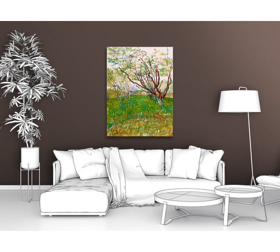 Картина Первое ателье репродукция "Цветущий сад" 44x60 ШxВ ps143117-2