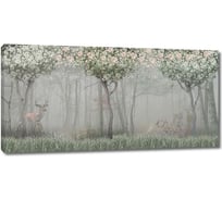 Картина Первое ателье "Темный и туманный лес с животными" 60x30 ШxВ ps28736-3