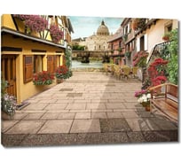 Картина Первое ателье "Солнечный день в маленьком городке" 80x60 ШxВ ps28702-4