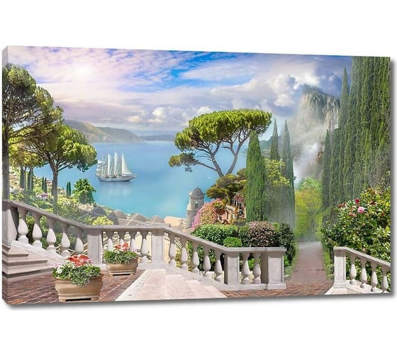 Картина Первое ателье "Спуск по лестнице в зеленый сад" 80x53 ШxВ ps28759-4 1