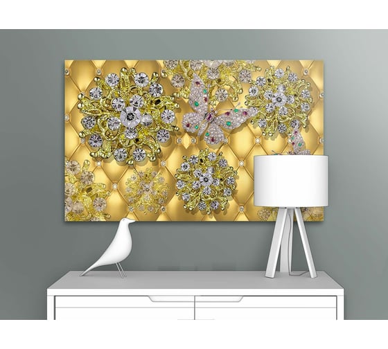 Картина Первое ателье "Цветы бриллианты" 60x38 ШxВ ps94886-3