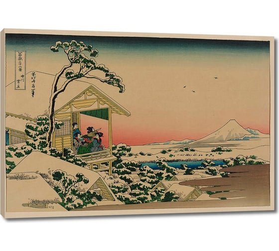 Картина Первое ателье репродукция "Снежное утро на реке Коисикава" 80x56 ШxВ ps109218-4 1