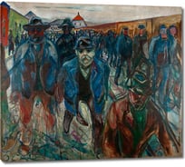 Картина Первое ателье репродукция "Рабочие на пути домой" 60x53 ШxВ ps139356-3