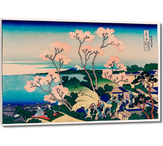 Картина Первое ателье репродукция "Холм Готен-Яма, Синагава на Токайдо" 88x60 ШxВ ps144256-2 1