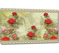 Картина Первое ателье "Японская роза на фоне японских гор" 95x60 ШxВ ps95128-2