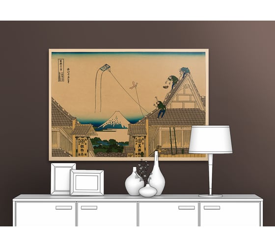 Картина Первое ателье репродукция "Суруга-те в Эдо" 85x60 ШxВ ps109220-2
