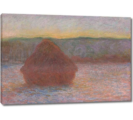 Картина Первое ателье репродукция "Стог сена. Оттепель. Закат" 86x60 ШxВ ps105955-2