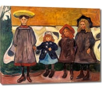 Картина Первое ателье репродукция "Четыре девушки в Осгардстранде" 60x46 ШxВ ps139361-3