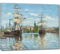 Картина Первое ателье репродукция "Суда на Сене в Руане" 74x60 ШxВ ps105973-2