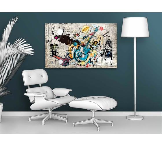 Картина Первое ателье "Рисованная гитара" 80x50 ШxВ ps95049-4