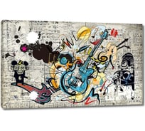 Картина Первое ателье "Рисованная гитара" 60x38 ШxВ ps95049-3