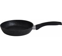 Сковорода Kukmara 180/40мм, с ручкой, АП, темный мрамор смт18401а