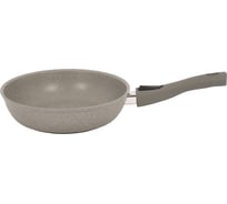 Сковорода Kukmara 240/60мм, со съемной ручкой soft touch, АП, светлый мрамор смс247а