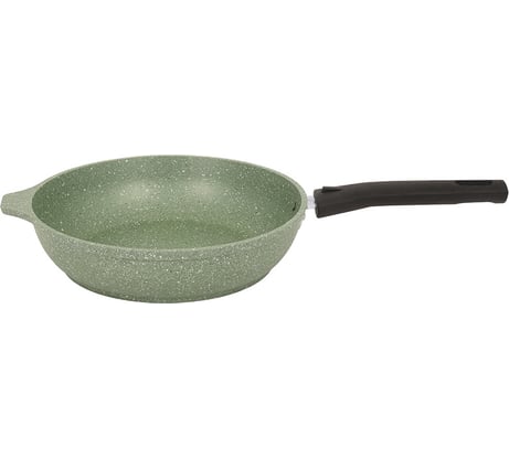 Сковорода Kukmara 220/50 мм, со съемной ручкой, АП, фисташковый мрамор смф222а