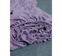 Простыня Ночь нежна 7047-1 на резинке, фиолетовый, кулирка, 120 гр, 140x200x20, стандарт 4660056171923