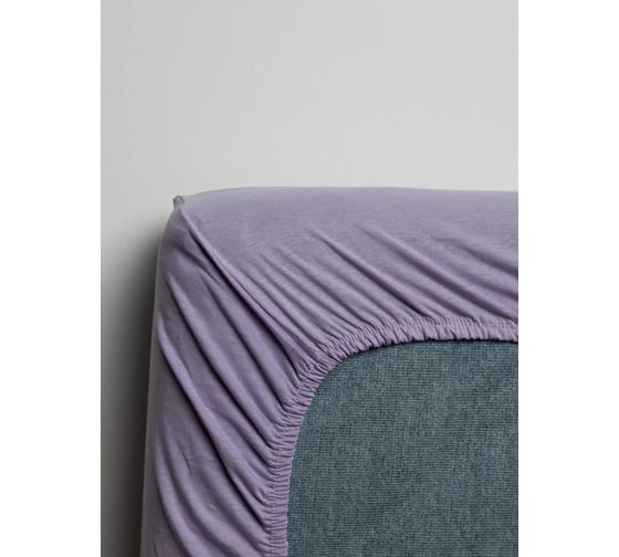 Простыня Ночь нежна 7047-1 на резинке, фиолетовый, кулирка, 120 гр, 140x200x20, стандарт 4660056171923