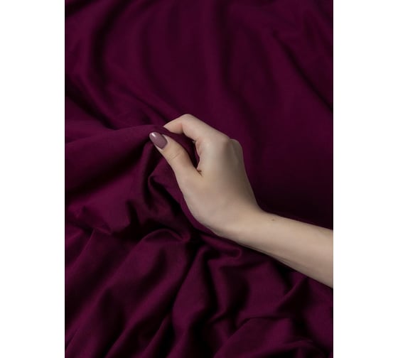 Простыня Ночь нежна 7018-1 на резинке, лиловый, кулирка, 120 гр, 180x200x20, стандарт 4660056171824