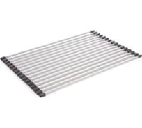 Коврик для сушки посуды PRIMANOVA термостойкий алюминий, серый, 33x52 см M-E63-07