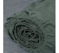 Простыня Ночь нежна на резинке, зеленый, кулирка, 120 гр, 180x200x20, стандарт 4660056042445