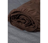 Простыня Ночь нежна 4035-2 на резинке, коричневый, кулирка, 120 гр, 120x200x20, стандарт 4660056171732