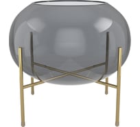 Стеклянная ваза QWERTY "Yumelia", графитовая, 22x24 см 73871