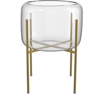 Стеклянная ваза QWERTY “Alphea”, прозрачная, 16x20 см 73839