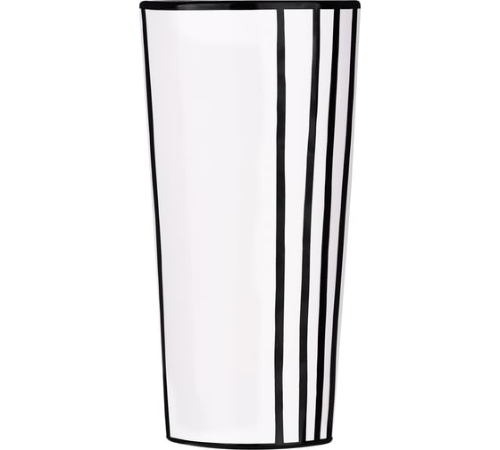 Ваза Moroshka Grafica 1.2 л, размер 8x12.5x25 см, цвет белый, черный 935-401-01