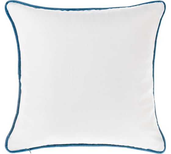 Декоративная подушка Moroshka Klassika 2.0 40x40 см, на потайной молнии, цвет белый, синий 926-201-01