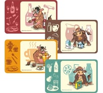 Салфетка МУЛЬТИДОМ Забавный бычок размер 41х26 см, 4 дизайна МТ88-382