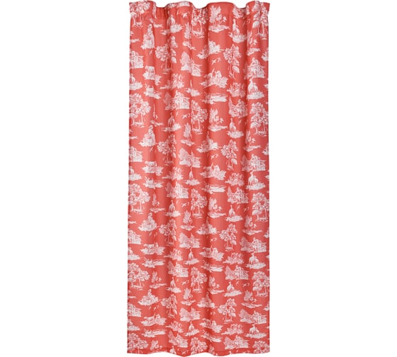 Готовая штора Moroshka Klassika 2.0 140x260 см, крепление шторная лента, красный/белый 926-207-02