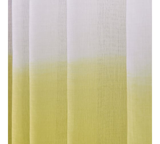 Тюль Moroshka Narassvete 250x260 см, крепление шторная лента, белый/зеленый 940-206-02