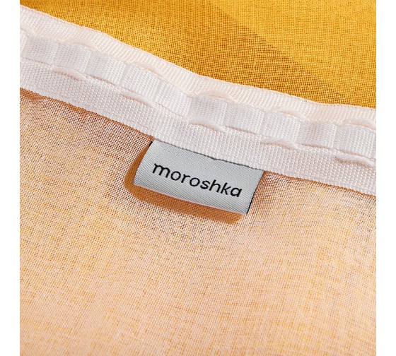 Тюль Moroshka Narassvete 250x260 см, крепление шторная лента, белый/желтый 940-206-01