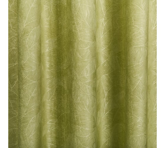 Готовая штора Moroshka Narassvete 140x260 см, крепление шторная лента, зеленый 940-207-01