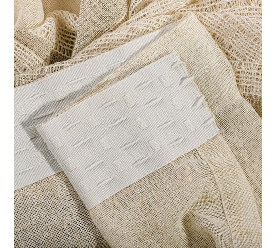 Готовая штора Moroshka Desert 140x260 см, крепление шторная лента, бежевый 908-207-01