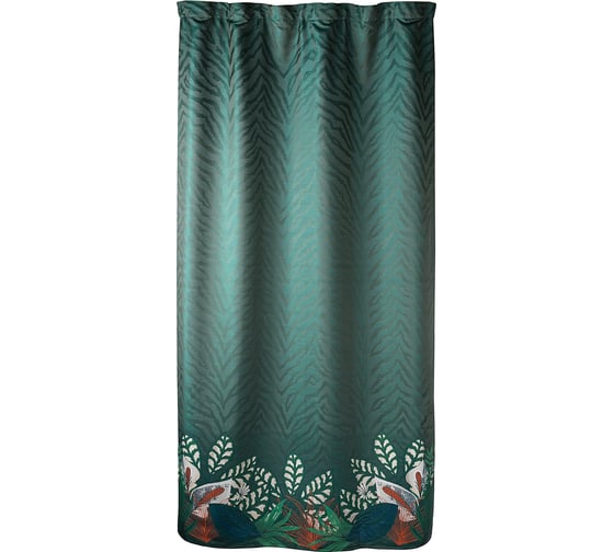 Готовая штора Moroshka Shangri La 150x260 см, крепление шторная лента, зеленый 913-207-01 1