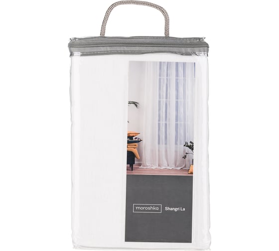 Тюль Moroshka Shangri La 280x270 см, крепление шторная лента, белый B11-38