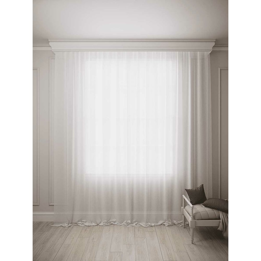 Тюль Костромской текстиль Вуаль Авиньон, 400х260 см, белый 00-00803845 ...