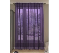 Тюль Костромской текстиль Вуаль,150х260 см, баклажановый 00-00803826