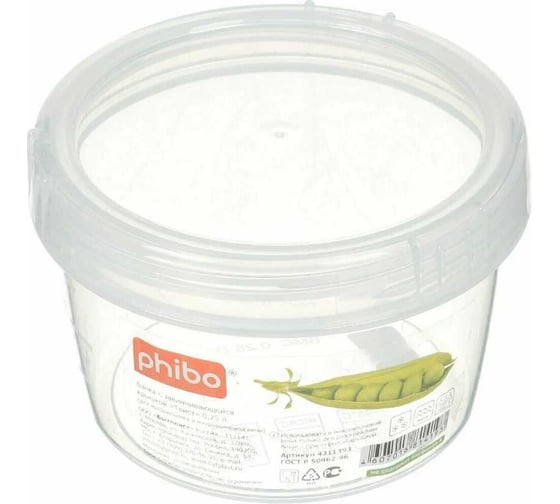 Банка Phibo Твист 0.25 л, бесцветный 431139301