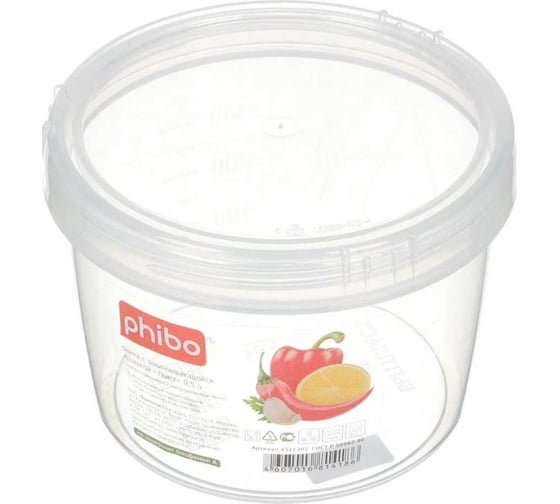 Банка Phibo Твист 0.5 л, бесцветный 431139201